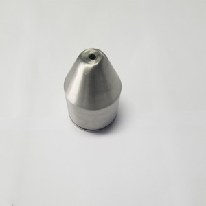 Tungsten iridium nozzle with iridium tube inserted